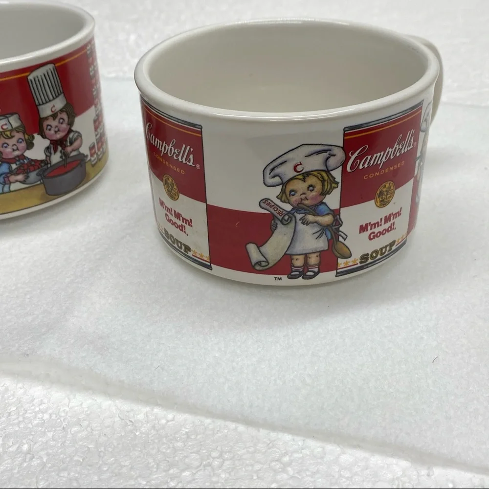 Campbell soup co. Soup cups 1998 by West wood Campbell Soup Kids Cups Set of 2